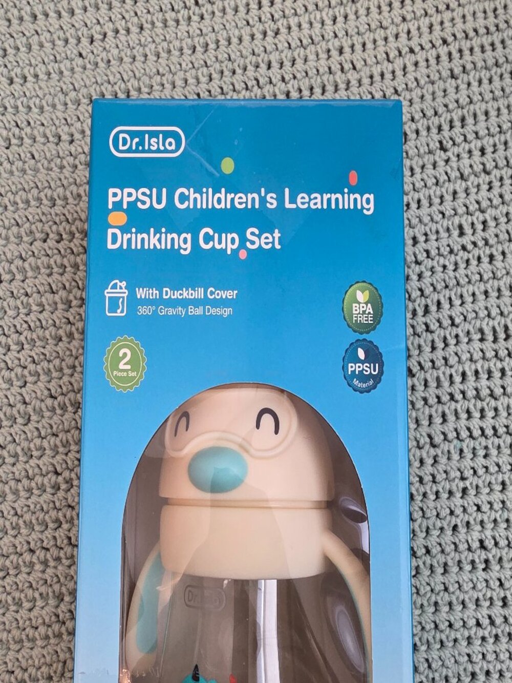 Dr. Isla PPSU Weighted Straw Training Cup-2 in 1 Spout & Sippy Cups